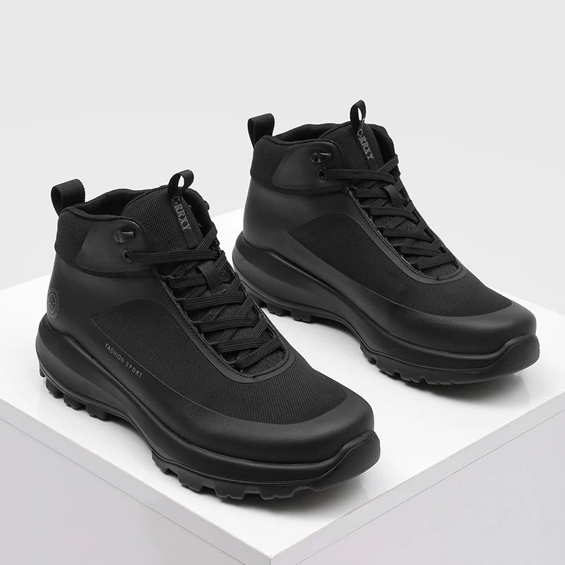 Chaussures de randonnée pour hommes, modèle montant, pour activités de plein air, antidérapantes, résistantes à l’usure, avec semelle épaisse, protection anti-choc pour les orteils, tissu en maille respirant, bottes
