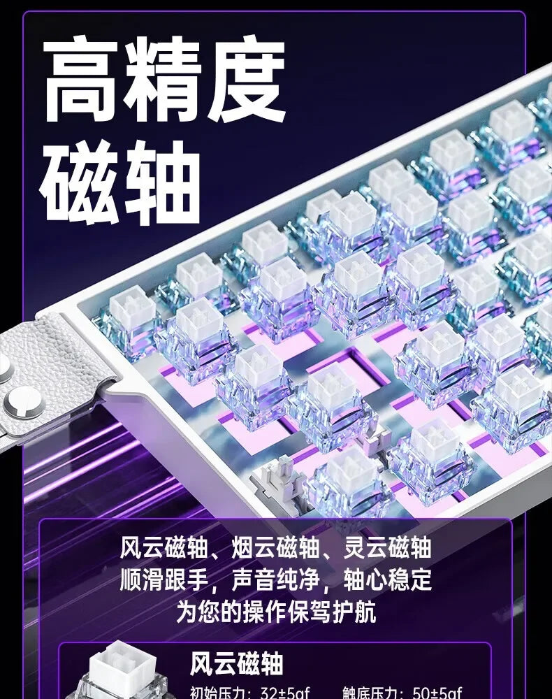 AULA Mini60 HE Magnetic Switch Keyboard RGB Tri Mode Wireless Mechanical Keyboard 8000Hz 0.01mmRT Gaming Keyboard Gamer Gifts