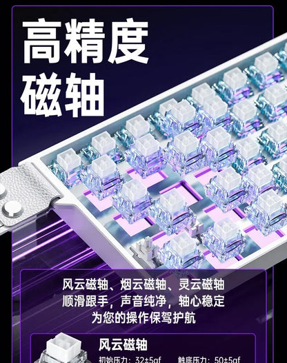 AULA Mini60 HE Magnetic Switch Keyboard RGB Tri Mode Wireless Mechanical Keyboard 8000Hz 0.01mmRT Gaming Keyboard Gamer Gifts