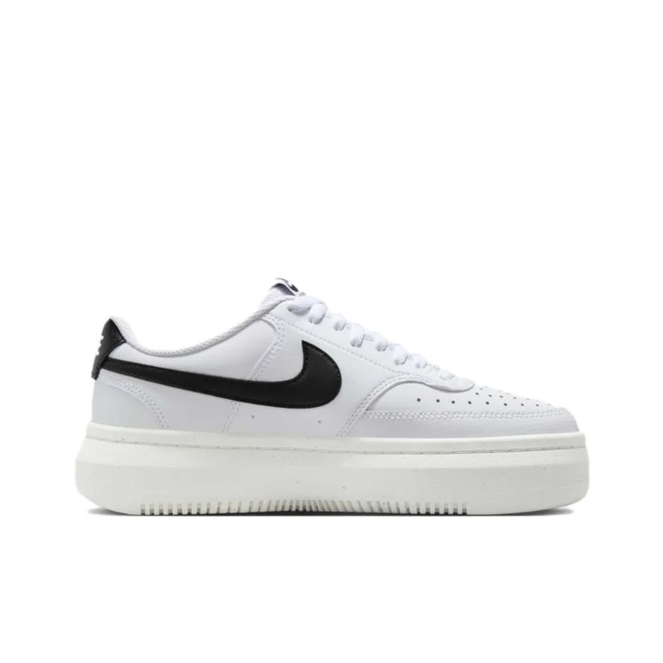 POIZON Nike Court Vision Alta Abrasion Resistant Low top Skateboard Shoes Women's White Black DZ5394-107