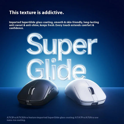MCHOSE A7 V2 Ultra+ Wireless Gaming Mouse Tri-Mode Lightweight PAW3950 Ti Sensor 42000 DPI Esports Mouse with 500mAh Battery