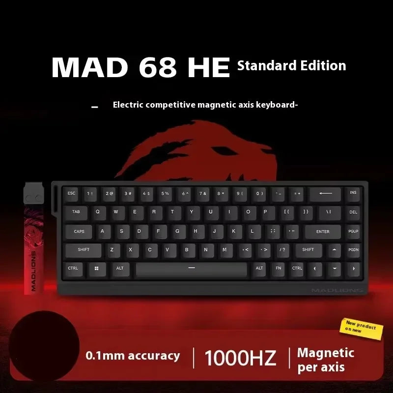 FGG Madlions Mad60 Mad68 He Mechanical Keyboard Magnetic Switch 8k Wired Rgb Hot Swap Custom Keyboard Esport Game Gift Accessory