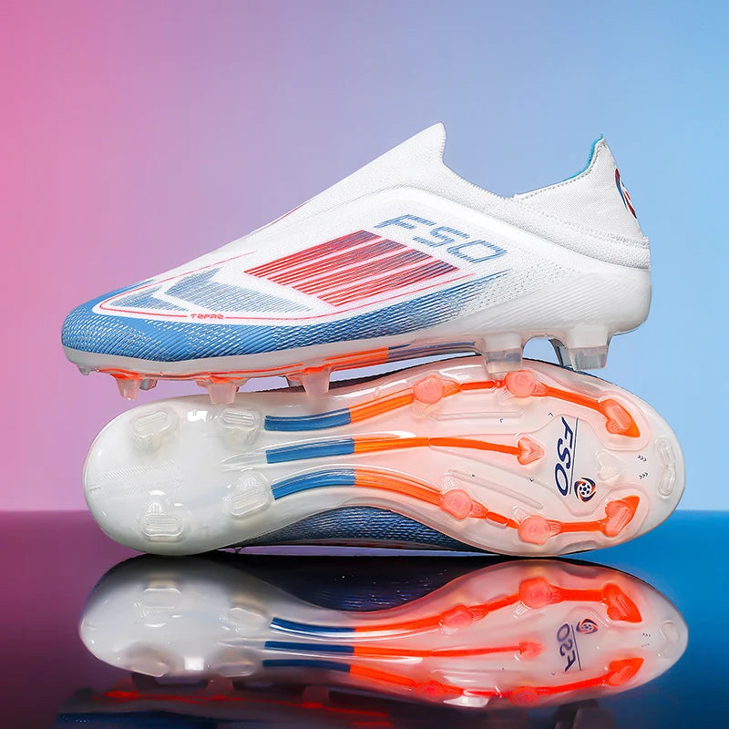 New Men's Football Boots Comfortable Soccer Shoes Match Training Boys Non-Slip Long Spikes Breathable Adult Cleats Outdoor Sport