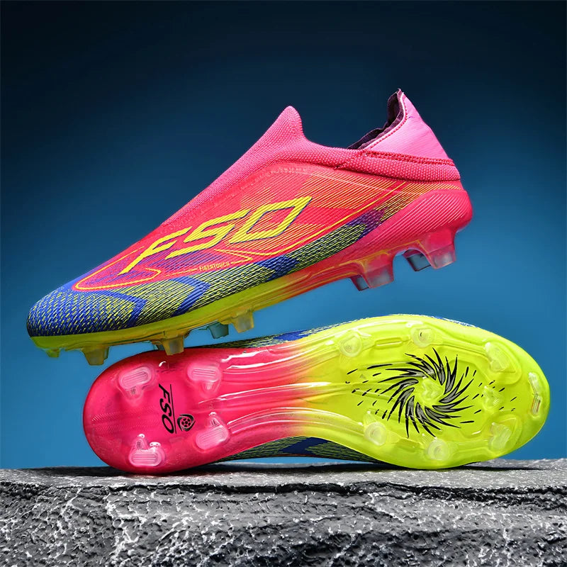 Nouvelles chaussures de football pour hommes, crampons de football sur gazon, chaussures de football pour adultes, crampons de futsal, crampons de sport confortables, antidérapants, ultra-légers, pour entraînement en s
