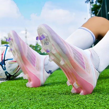 Chaussures de football pour hommes, crampons pour terrain synthétique, antidérapantes, résistantes à l'usure, respirantes, légères, pour entraînement sur gazon artificiel en extérieur.