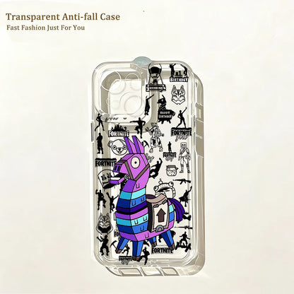 Capa de Telemóvel Hot Game F-Fortnites para iPhone 17e 17 16 16e 15 14 13 12 11 Mini Pro Max X XR XSMax 7 8 Air Plus com Traseira Transparente