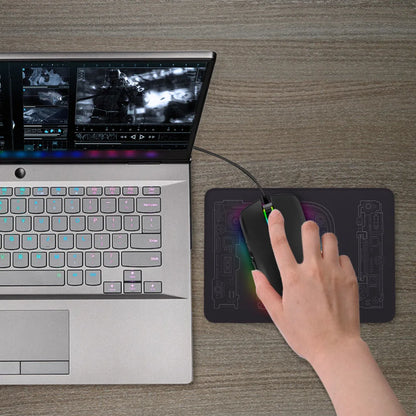 Type-C Hub Wired Mouse Optical Gaming Mouse RGB 4 Backlight Computer Mouse 3200DPI for Apple MacBook Pro Matebook X Any Device