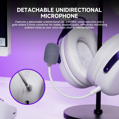 AKKO Verge S9 Gaming-Headset mit Mikrofon – 53mm-Treiber, Quad-Mode Wireless Bluetooth 5.3, 7.1 Surround Sound FPS Pro Gaming-Kopfhörer