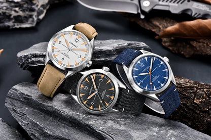 CORGEUT NH35/MIYOTA 8215 Watches Man Cattle Belt Automatic Mechanical Sapphire Glass Watches Fashion Casual Sports Watches