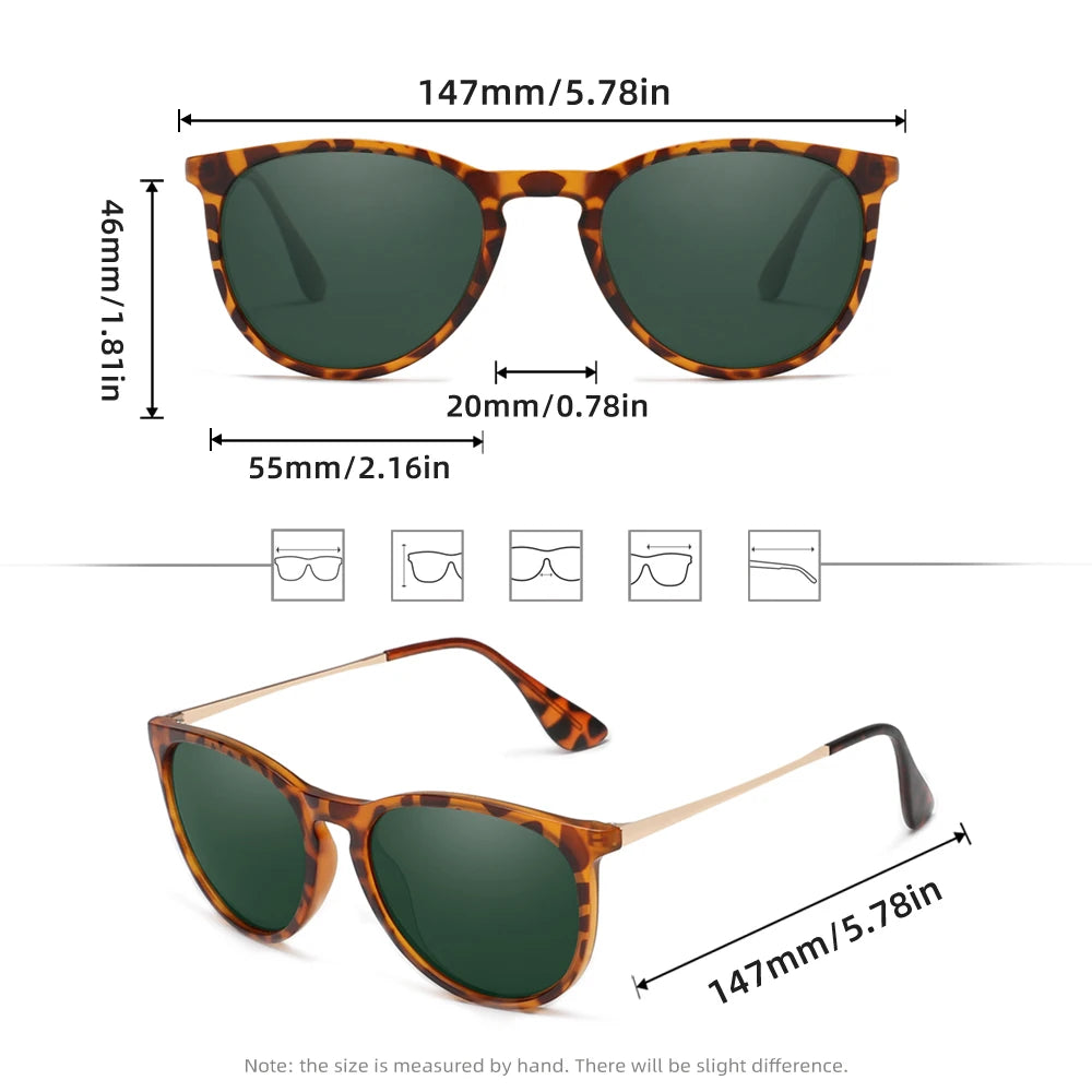 Classic Summer Cat Eye Sunglasses Polarized Fashion Elegant Style Eyeglasses Accessory for Beach Travel UV400