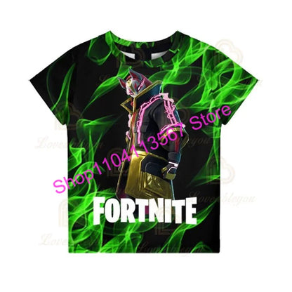 Christmas 3D T-shirt Zero Triggerfish F-Fortnited T Shirt Competitive Game Streetwear Kids Boys and Girls Harajuku Teen Tees