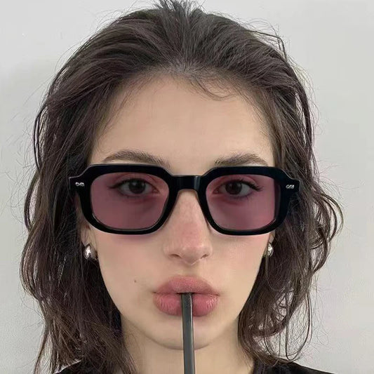 2pcs Fashion Small Square Women Luxury Brand Sunglasses Retro Designer Men Trending Multi Color Sun Glasses Shades UV400