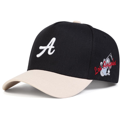 Unisex „A Letter Side Los Angeles“ siuvinėtos beisbolo kepurės, pavasario ir rudens lauko reguliuojamos kasdieninės kepurės, apsauginės nuo saulės kepurės, sportinės kepurės