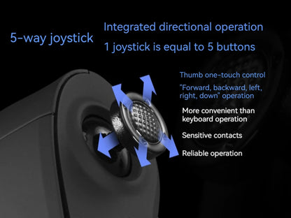 Mouse verticale ZELOTES C-18, mouse ottico RGB a 11 tasti con joystick, mouse gaming laser programmabile per PC e gamer