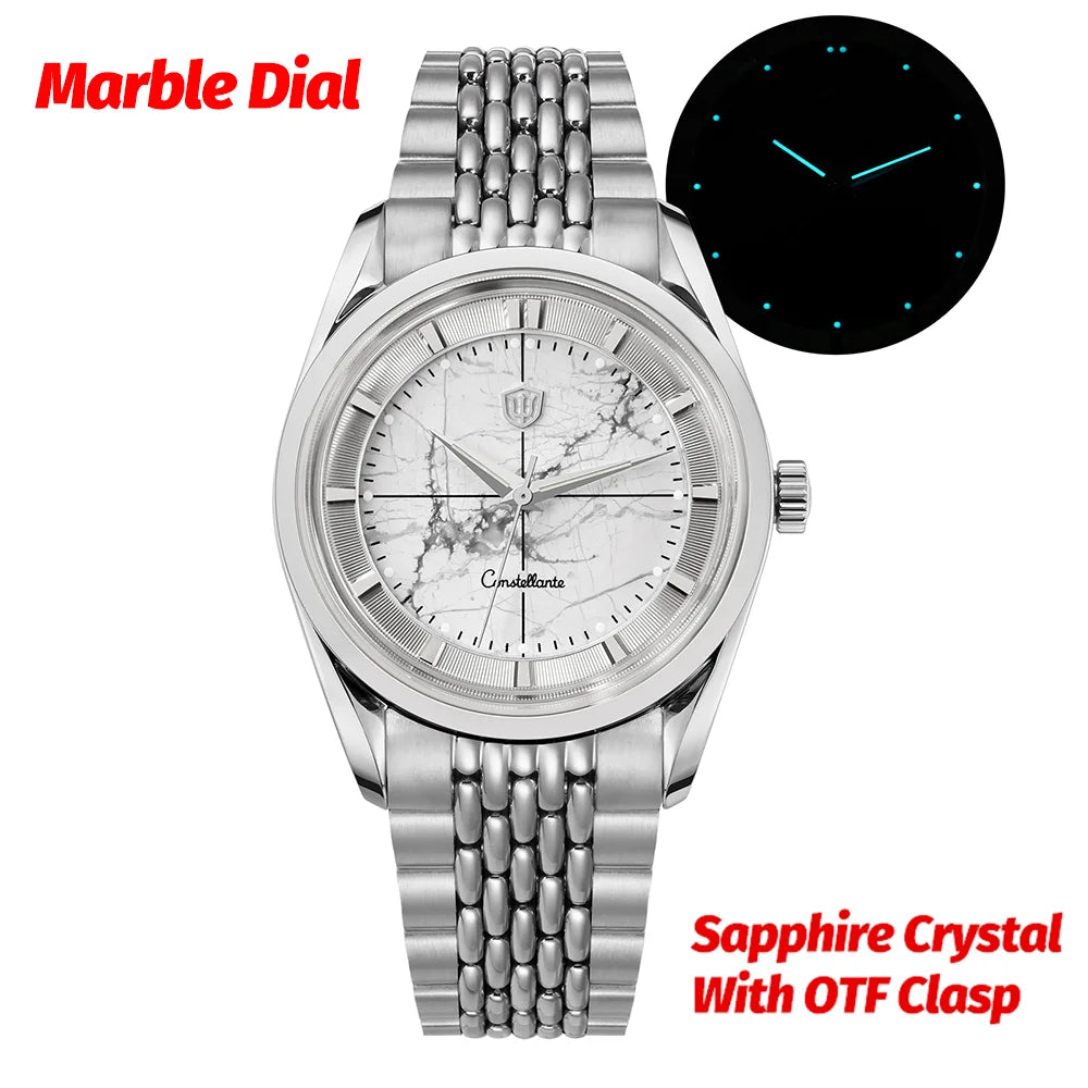 Watchdives WD1954 Classic Black Quartz Watch 36Mm Sandstone Dial VH31 Watch Luminous Waterproof Brushing 316L Steel Luxury Watch
