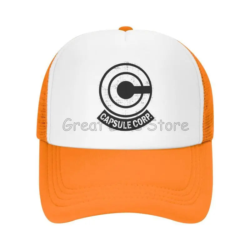 Capsule Corp Κασκέτα μπέιζμπολ με πλέγμα Unisex Καπέλο Trucker Hip-Hop Καπέλο Anime DBZ Dad Hat Ρυθμιζόμενο καπέλο αγώνων Καλοκαιρινά καπέλα Trucker Snapback