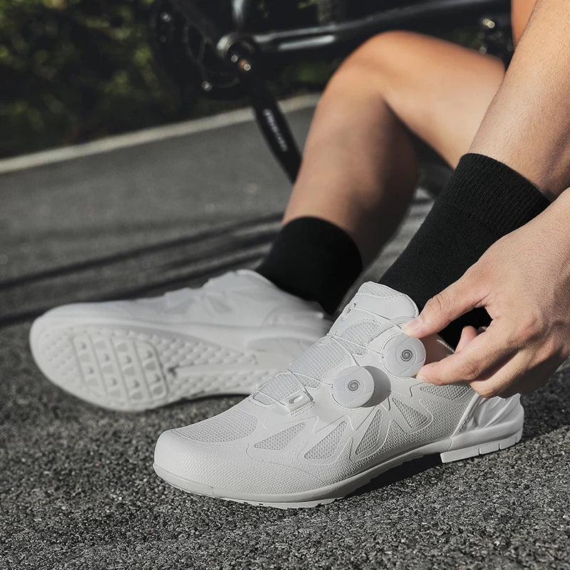 Men Non Locking Mountain Bike Shoes Without Cleats Road Bicycle Rb Speed Non Cleat Cycling Shoes Sneaker Flat Pedal Mtb Women