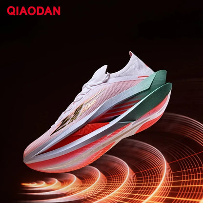 QIAODAN Feiying Plaid 3 férfi futócipő szénszálas talppal, maratoni versenycipő, könnyű, lélegző cipő QDB023262290