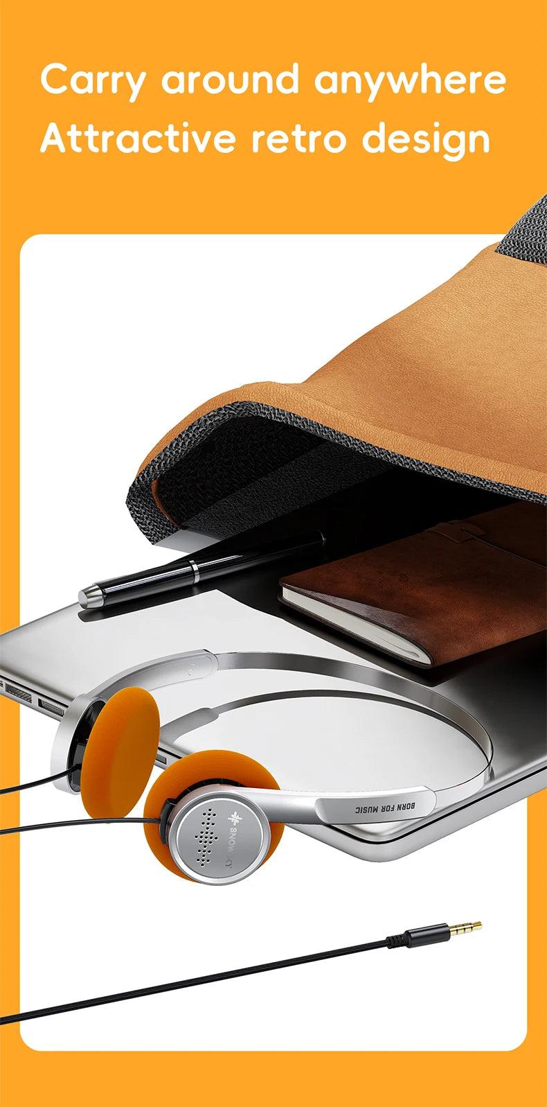 Snowsky/FiiO Wind 3.5mm ON-Ear Headphones for Recording Gaming with Microphone, 40mm Diaphragms driver, HiFi Sound