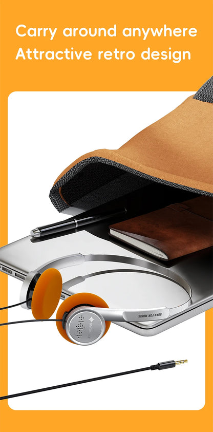 Snowsky/FiiO Wind 3.5mm ON-Ear Headphones for Recording Gaming with Microphone, 40mm Diaphragms driver, HiFi Sound