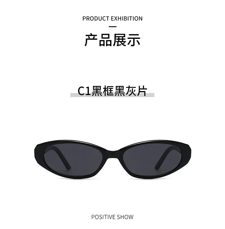 Retro Oval Sunglasses for Women Men Chic Cat Eye Y2K Designer UV400 Sun Glasses Outdoor Sports Eyewear Hiking Cycling Shades