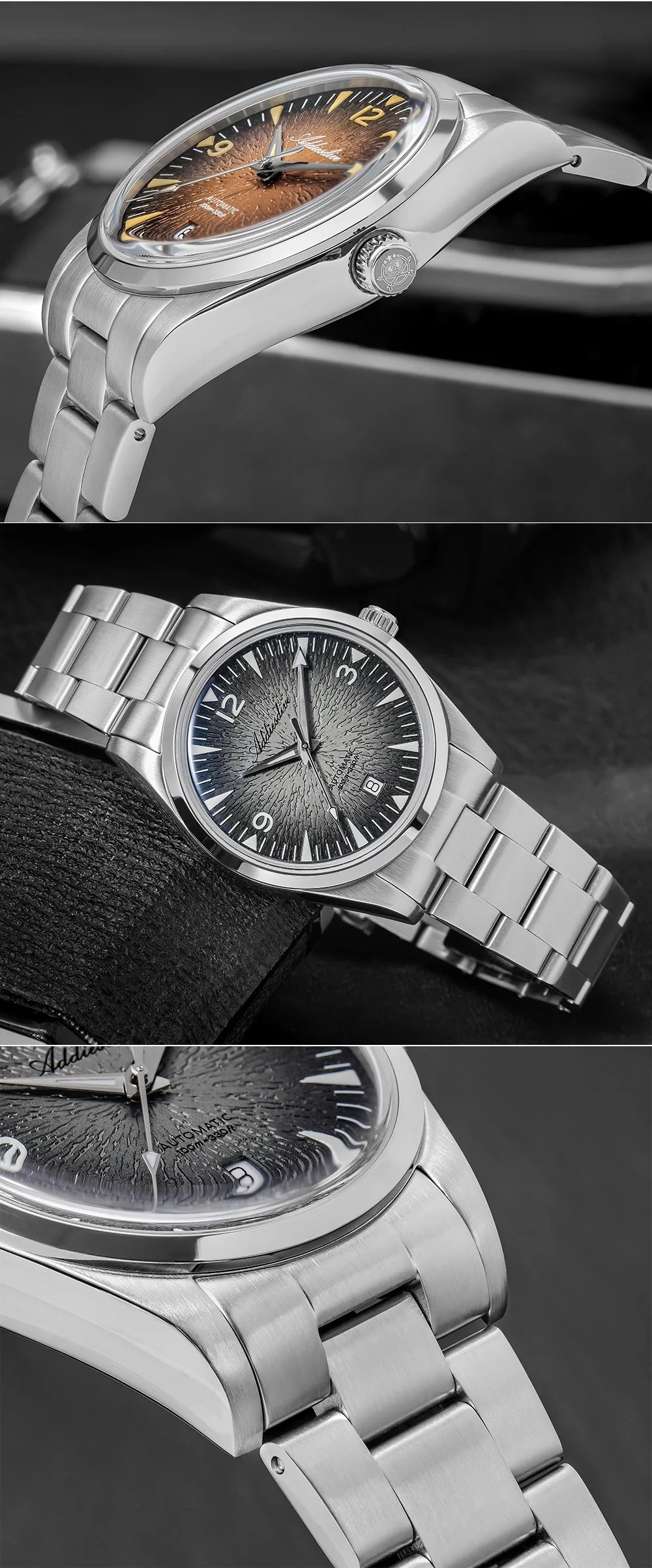 ADDIESDIVE AD2508 Man Diving Watch Luminous 100M Waterproof 316L Stainless Steel 8215 Movement Automatic Mechanical Watch reloj