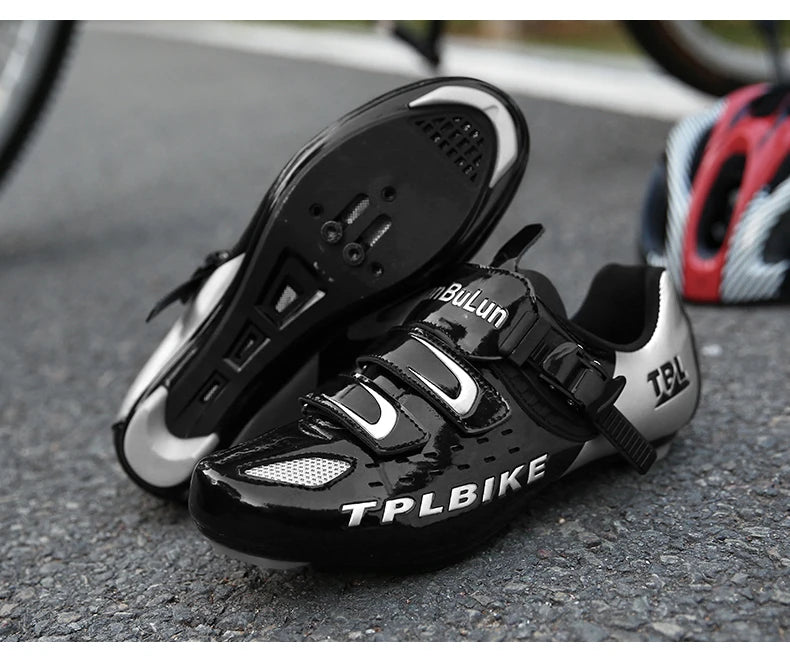 New Men’s and Women’s Bicycle Shoes Outdoor Cycling Shoes with Three Functional Soles Professional Training Shoes
