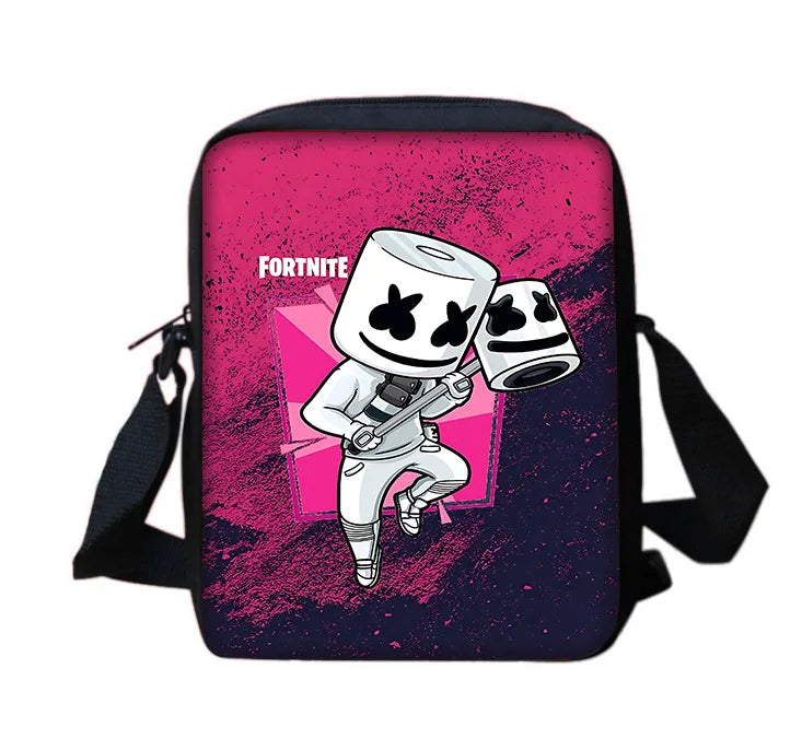 Beliebter FortniteS Schulrucksack für Kinder mit Umhängetasche und Federtaschen – Schultaschen für Jungen und Mädchen, ideales Geschenk