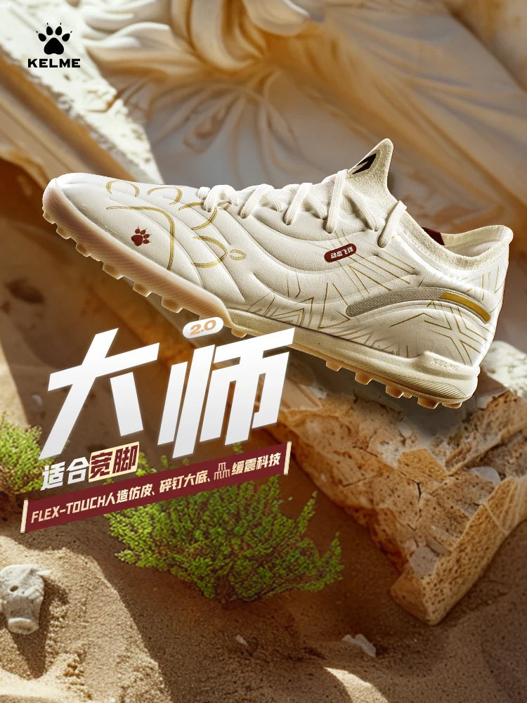 Pantofi de fotbal Kelme pentru adulți TF cu crampoane zimțate, pantofi profesionali de fotbal pentru meciuri și antrenamente, pantofi antiaderapanti de interior pentru tineri