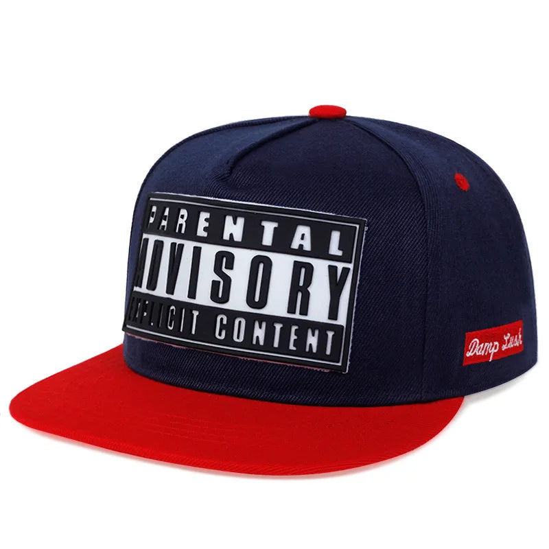 Cappellino con visiera piatta, patch alla moda, chiusura a scatto, cappellino da baseball hip hop a blocchi di colore, unisex, leggero, con protezione solare, cappellino "Dad Hat" per donne e uomini