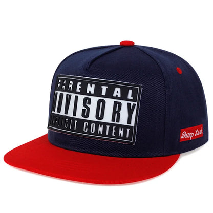 Cappellino con visiera piatta, patch alla moda, chiusura a scatto, cappellino da baseball hip hop a blocchi di colore, unisex, leggero, con protezione solare, cappellino "Dad Hat" per donne e uomini