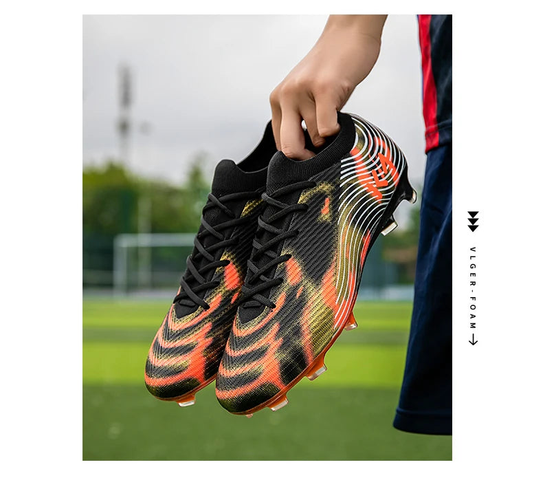 New Men Soccer Shoes Hot-selling Sneakers Grass Cleats High-quality Football Boots Non-Slip Boys Match Outdoor High-top Light