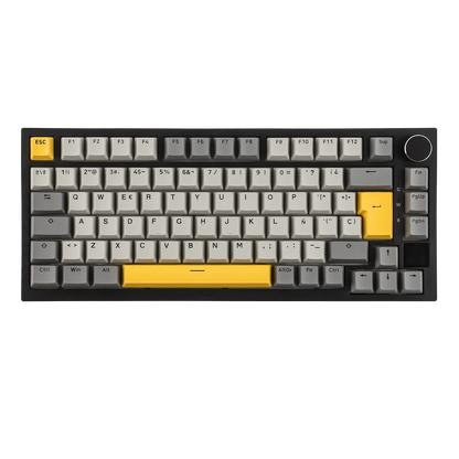 Layout ISO-ES EPOMAKER X AJAZZ AK820 PRO 75% spagnolo, tastiera meccanica cablata/2.4GHz/BT con schermo e manopola per PC/Mac
