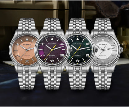 San Martin 39.5mm Men Pilot Watch YN55 Automatic Mechanical Aviation Watches Chinese Style Original Design SN0033 Field Watch