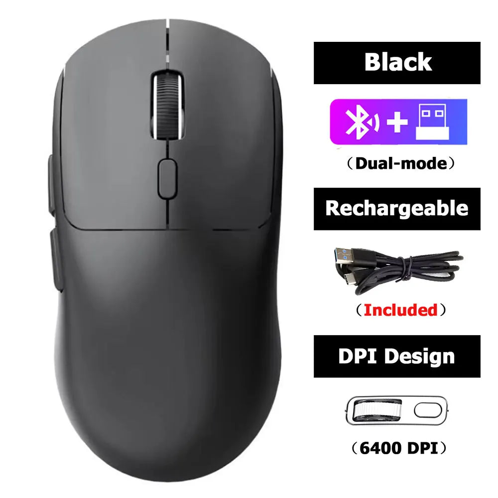 Silent Wireless Mouse 4 Colors Rechargeable Ergonomic Gaming Mice Dual-Mode Bluetooth Computer Gamer Mouse for ipad Office PC