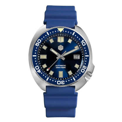San Martin Turtle Men's Diver Watch 44mm NH35 Automatic Mechanical Wristwatch Sapphire Waterproof 200m Luminous Watches SN0047