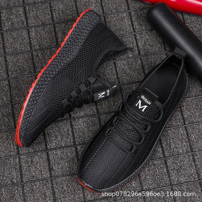 New Men's Casual Sports Shoes Outdoor Thick Bottom Versatile Summer Workwear Trendy Shoes Anti-Slip Wear-Resistant Rubber Sole