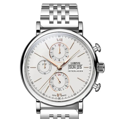Luxury Brand Switzerland LOBINNI Perpetual Calendar Seagull Automatic Mechanical Men's Watches Sapphire Multi-function L13019-11