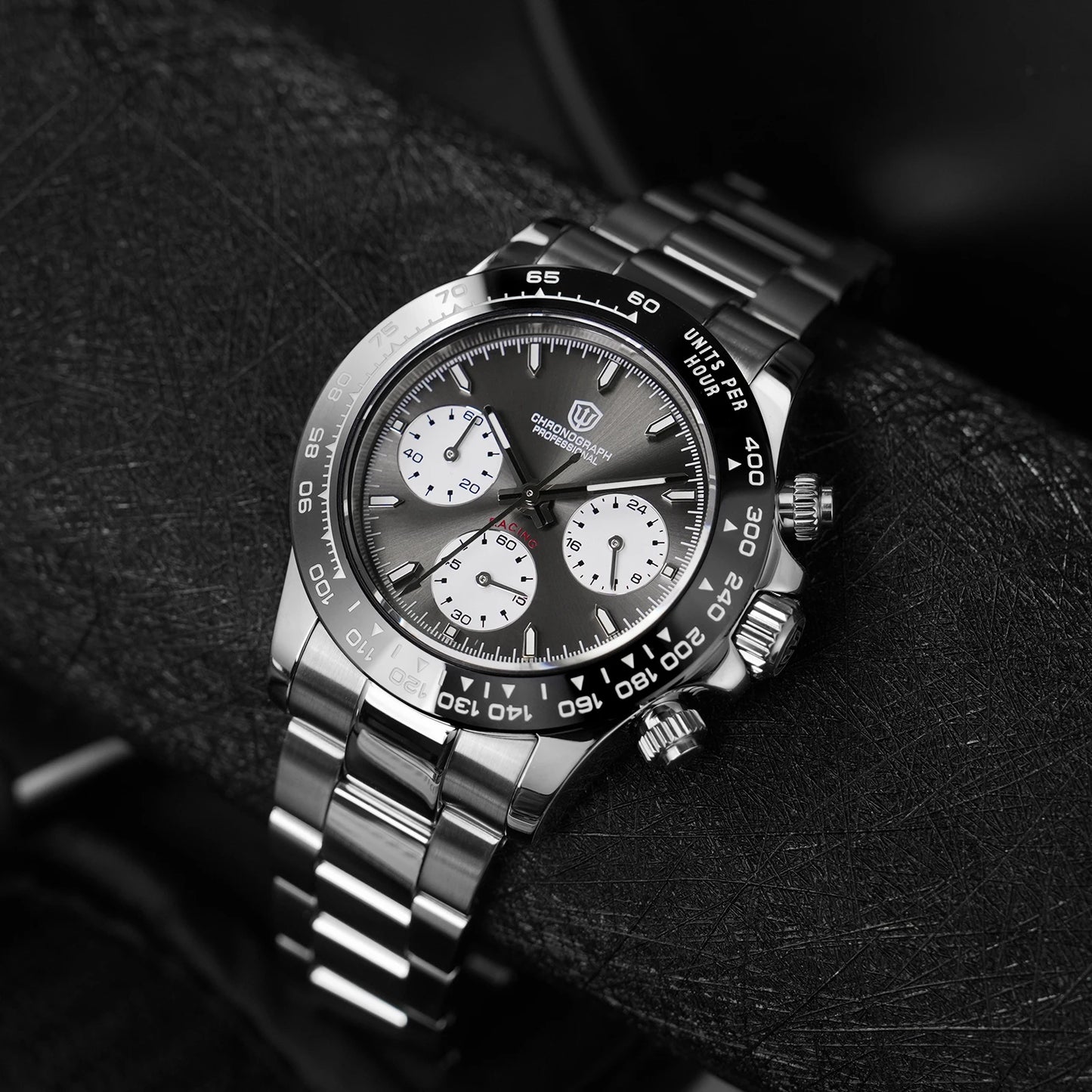 Watchdives WD16500 V2 Men Watch VK63 Quartz Movement Chronograph Wristwatch Stainless Steel Sapphire Crystal Luminous Watches