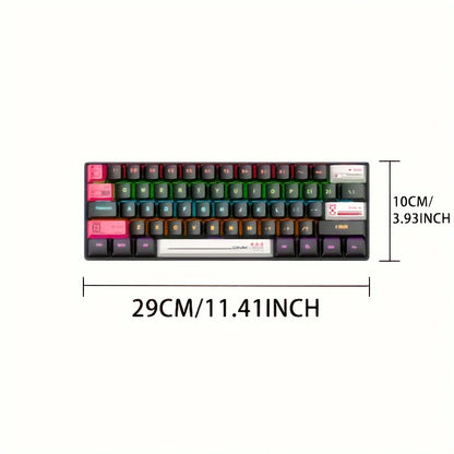 ONIKUMA G55 Mechanical Gaming Keyboard 61 Keys Layout RGB Customized Wired Colorful LED Backlit Keyboard for Compute Laptop PC