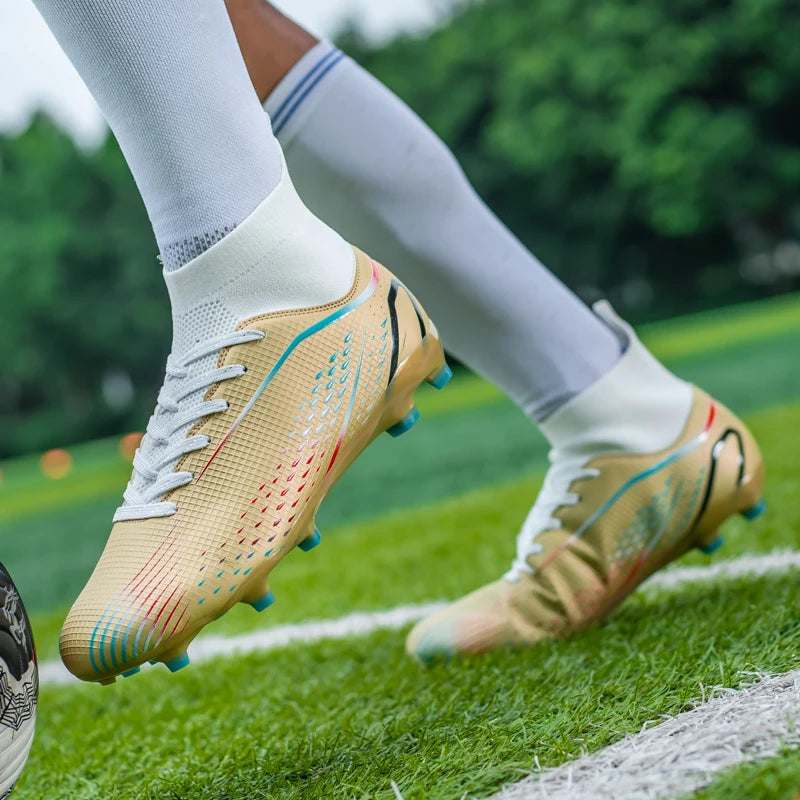 Men’s Outdoor Football Boots Professional Training Soccer Shoes Soccer Cleats Turf Futsal Match Grass Unisex Non-Slip Breathable