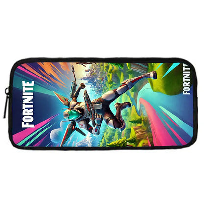 Mochilas Infantis de Design Gaming F-FortniteS com Lancheira e Estojo, Mochilas Escolares de Grande Capacidade para Meninos e Meninas, Melhor Presente