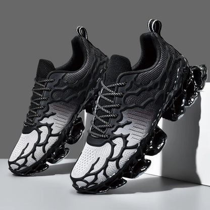 chaussure homme Baskets blanches de luxe pour hommes, chaussures de course décontractées, mocassins à la mode