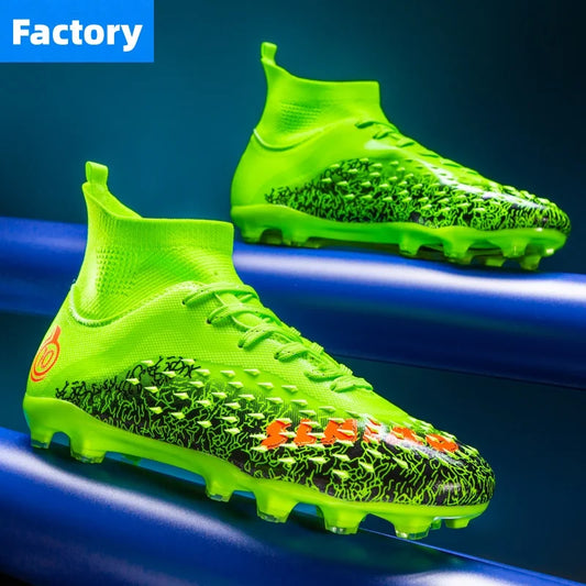 Men Professional Football Shoes Society Cleats Soccer Shoes Original Indoor Football Field Boots Grass Training TF/FG Sneaker