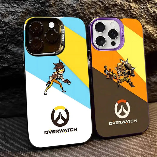 Maska za telefon Game O-Overwatch u Pixel stilu za IPhone 17 16 15 14 13 12 11 Pro MAX, matirana, otporna na udarce, stražnja zaštita protiv pada