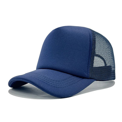 Unisex Cap Casual Plain Mesh Baseball Cap Adjustable Snapback Hats For Women Men Hip Hop Trucker Cap Streetwear Dad Hat
