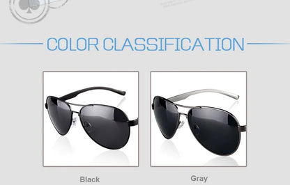 Classic Polarized Pilot Sunglasses For Male Driving Black Sun Glasses Men's Vintage Eyewear Gafas De Sol 8955
