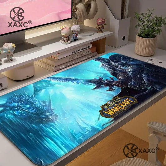 Lich King World Of Warcraft XAXC muismat, grote toetsenbord- en muismat voor op het bureau, antislip rubberen gamingmuismat, muismat voor laptop en bureau
