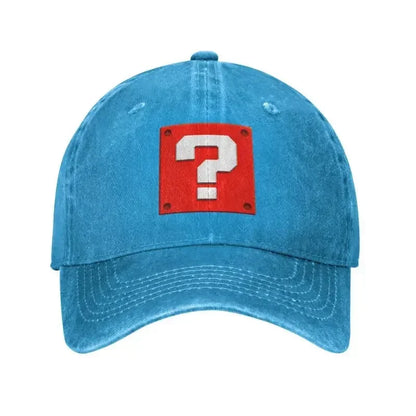 Gorra de béisbol personalizada de moda con diseño de dibujos animados, con pregunta, bloque, para mujer y hombre, ajustable, unisex, de algodón, estilo «dad hat», gorras snapback de alto rendimiento