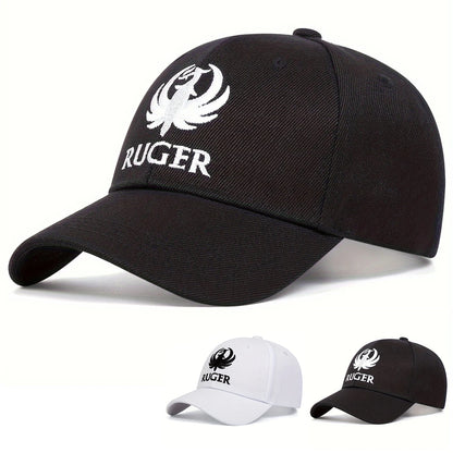 Czapki baseballowe unisex RUGER z haftem literowym – wiosenne i jesienne czapki na świeżym powietrzu, regulowane czapki codzienne, czapki chroniące przed słońcem, czapki sportowe